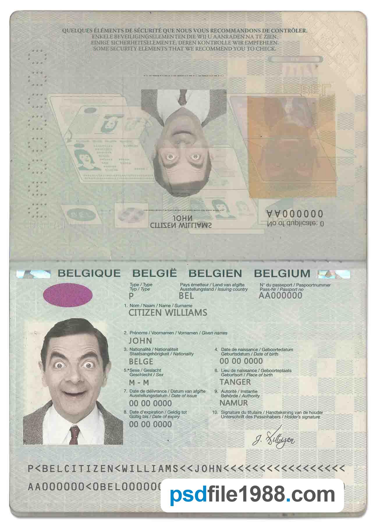 Belgium Passport 2014-2017
